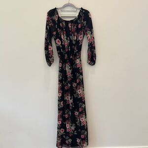 Floral Black Maxi Dress Nine West